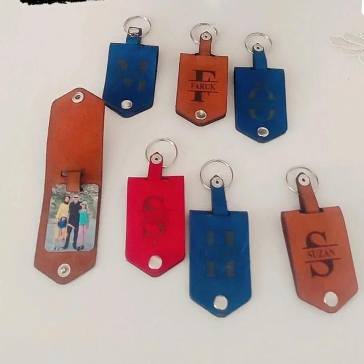 DERİ ANAHTARLIK RESİMLİ