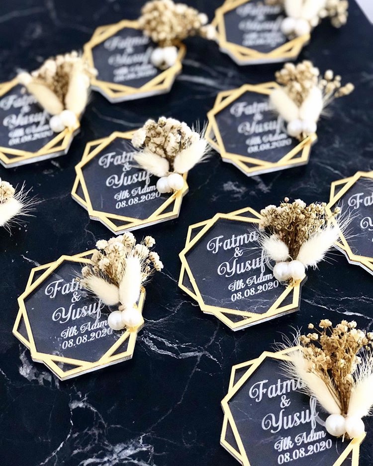 6 CM ŞEFFAF GOLD MAGNET