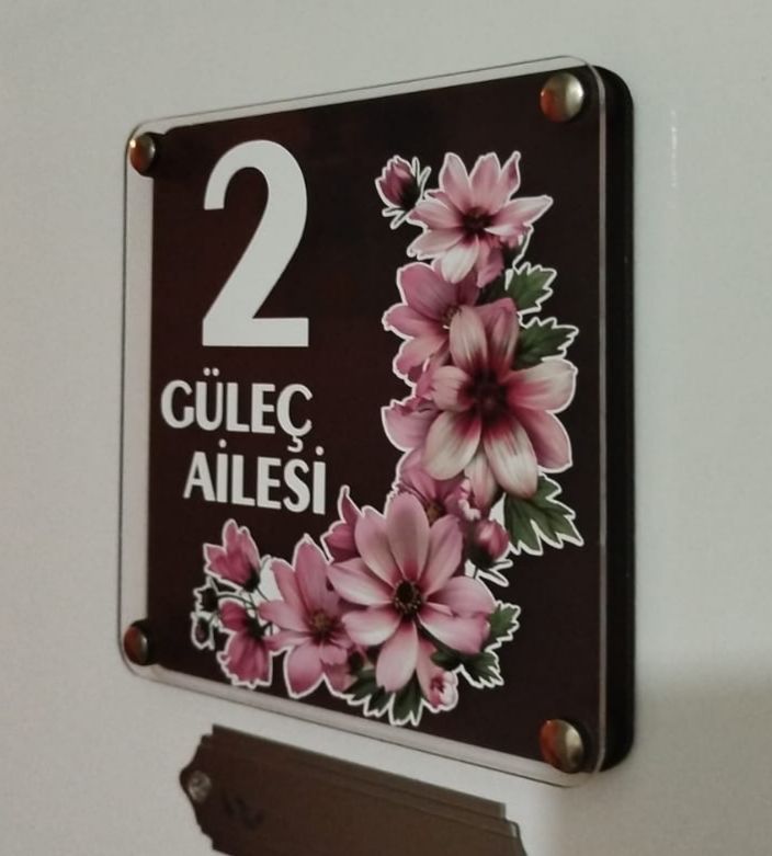 ŞEFFAF KAPI İSİMLİK 30 CM